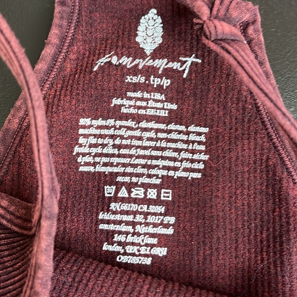 Free People Movement Happiness Runs Cocoa Crop Tank Top - Picture 6 of 7